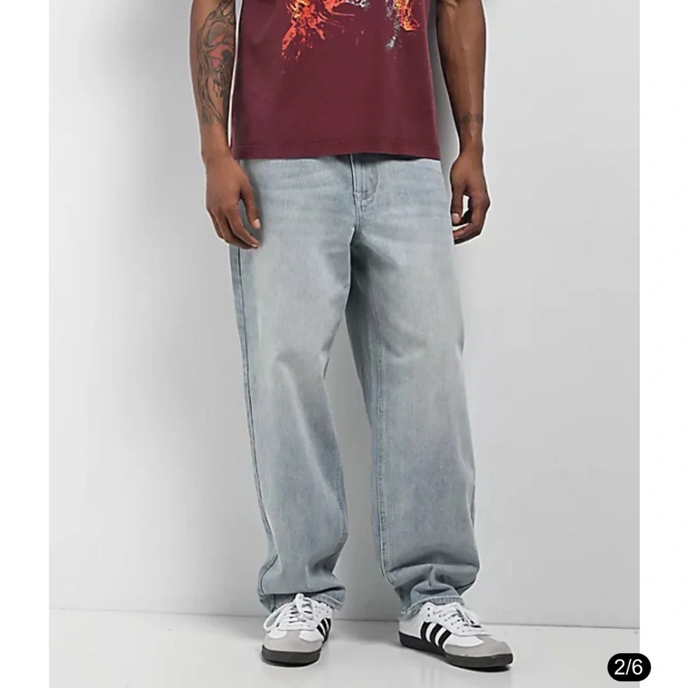 NINTH HALL AMBUSH Y2K Jeans Men’s 33 Skull Embroidered Baggy Wide Leg Panther